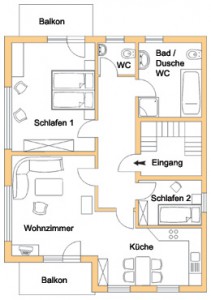 FeWo 2 Grundriss